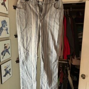 Striped Blue Jeans for Women